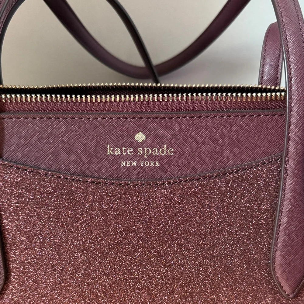 Like New:Kate Spade Sparkling Maroon Tote - Picture 4 of 7
